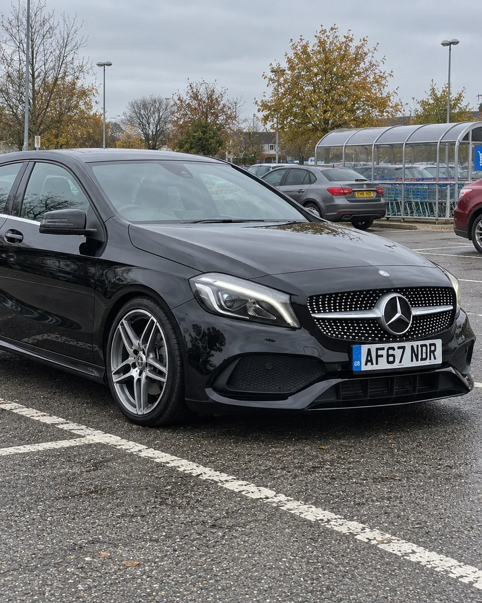 The demo car from the front, looking clean in a car park